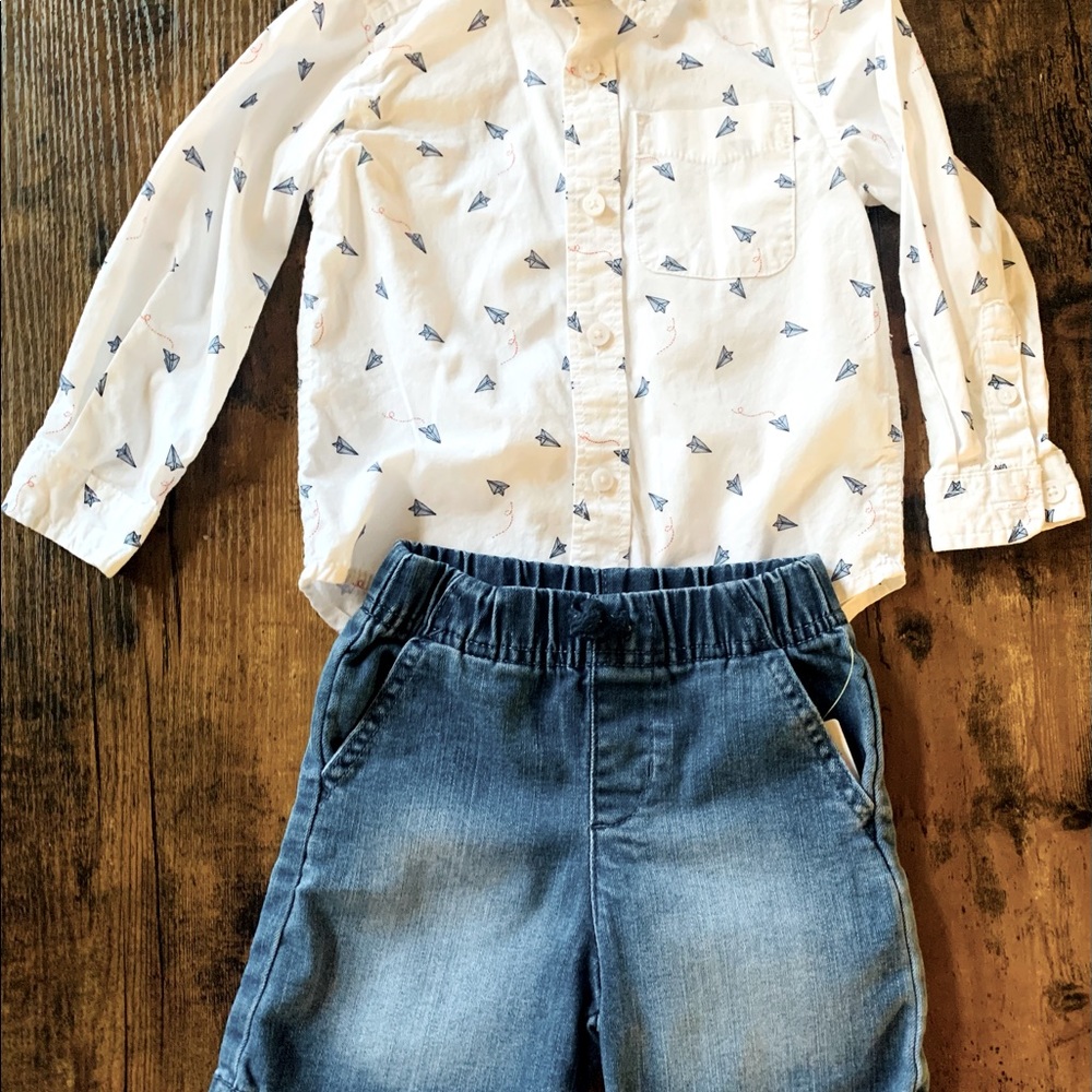 2T paper airplane outfit